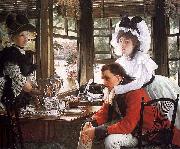 James Tissot Bad News oil on canvas